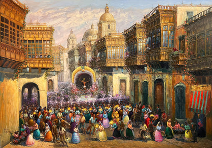 Procesión del Señor de los Milagros en Calle Limeña – Devoción y tradición del Perú