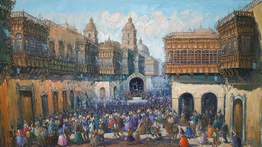 Procesión del Señor de los Milagros en Calle Limeña – Devoción y tradición del Perú